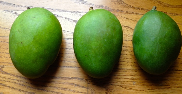 Raw Green Mangos